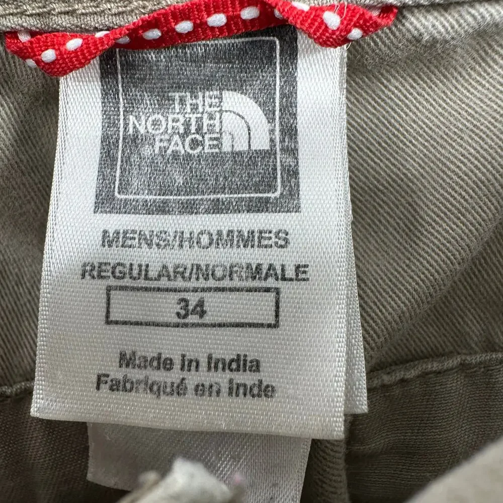 The North Face Size‎ 34 Khaki Color Cargo Shorts Regular Fit Pockets Casual